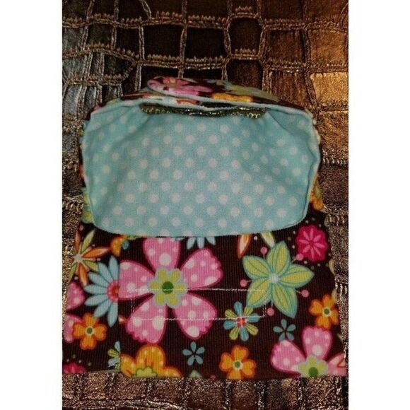 *FIRM* Tiny Dog/Cat Harness XS BROWN FLOWERS Handmade - Picture 3 of 7